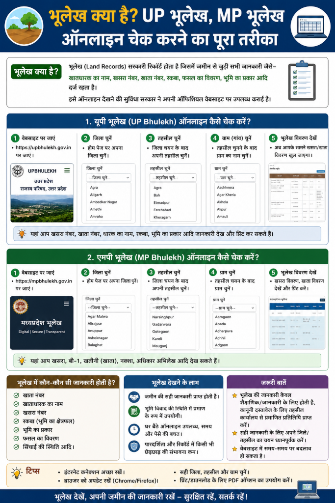 Bhulekh Kya Hai? UP Bhulekh, MP Bhulekh Online Check Karne Ka Pura Tarika bhulekh
