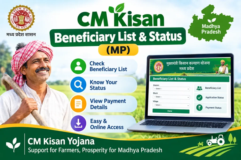 CM Kisan Beneficiary List and Status MP